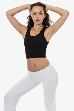 4328 - Sporty Baby Rib Crop Tank -Tops Zone 4328 black 1s