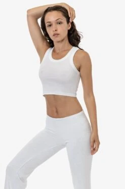 4328 - Sporty Baby Rib Crop Tank -Tops Zone 4328 white 1s