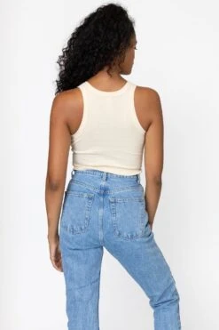 4328 - Sporty Baby Rib Crop Tank -Tops Zone 4328 creme 2 F F