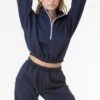F396 - Flex Fleece Half Zip Cropped Pullover