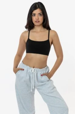 83016GD - Garment Dye Basic Bralette -Tops Zone 83016GD BLACK 1