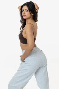 83016GD - Garment Dye Basic Bralette -Tops Zone 83016GD CHOCOLATE 1