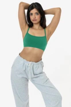 83016GD - Garment Dye Basic Bralette -Tops Zone 83016GD EMERALD