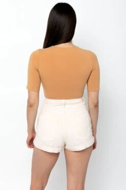 83071GD - Cut Out Crop Top 15 83071GD - Cut Out Crop Top -Tops Zone 83071GD Back