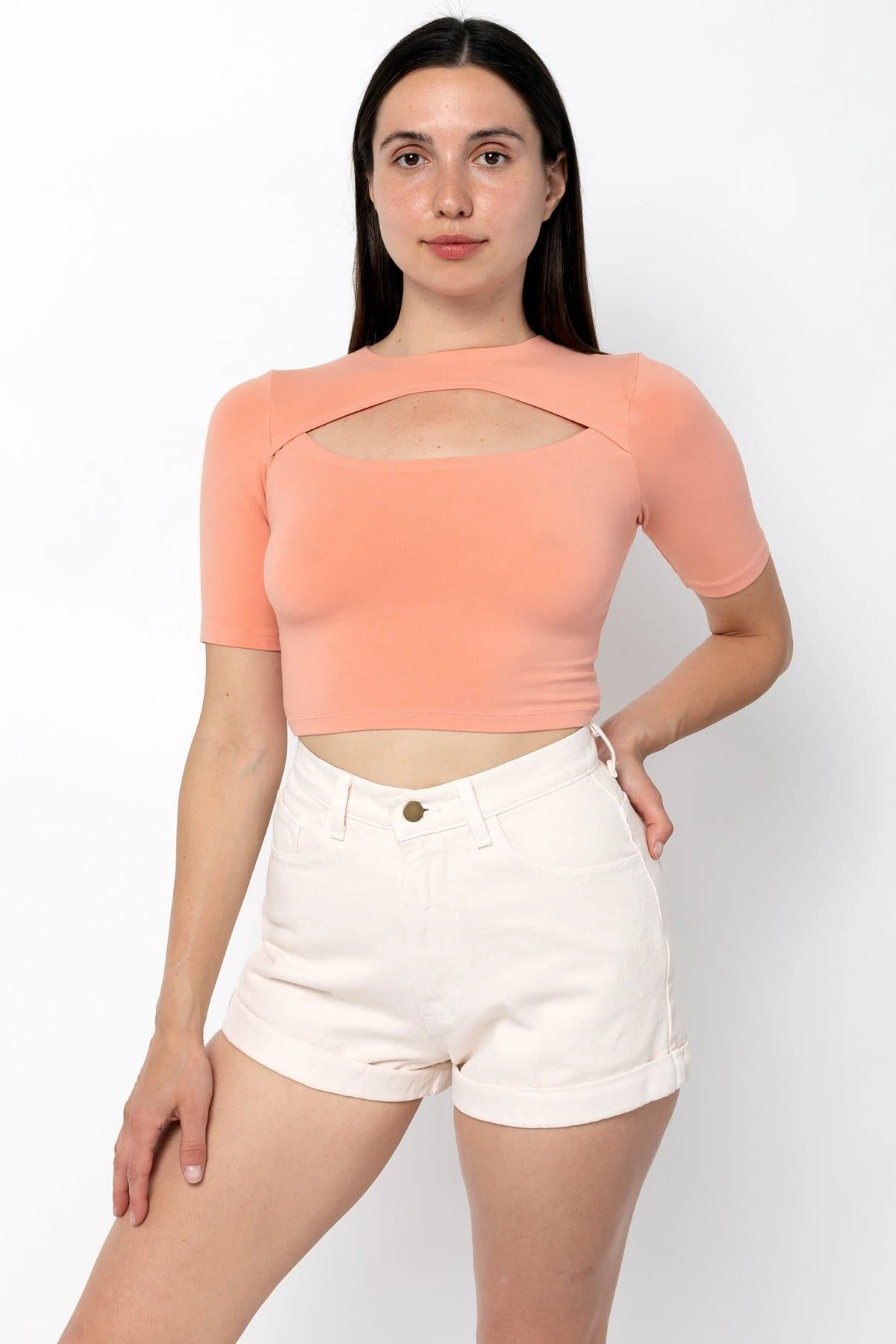 83071GD - Cut Out Crop Top 1 83071GD - Cut Out Crop Top