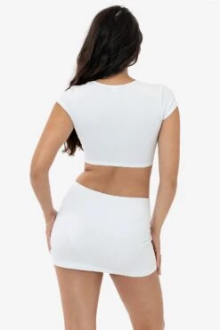 83072GD - Garment Dye Micro Crop Tee -Tops Zone 83072GD 8384GD WHITE BRITTANY 4k