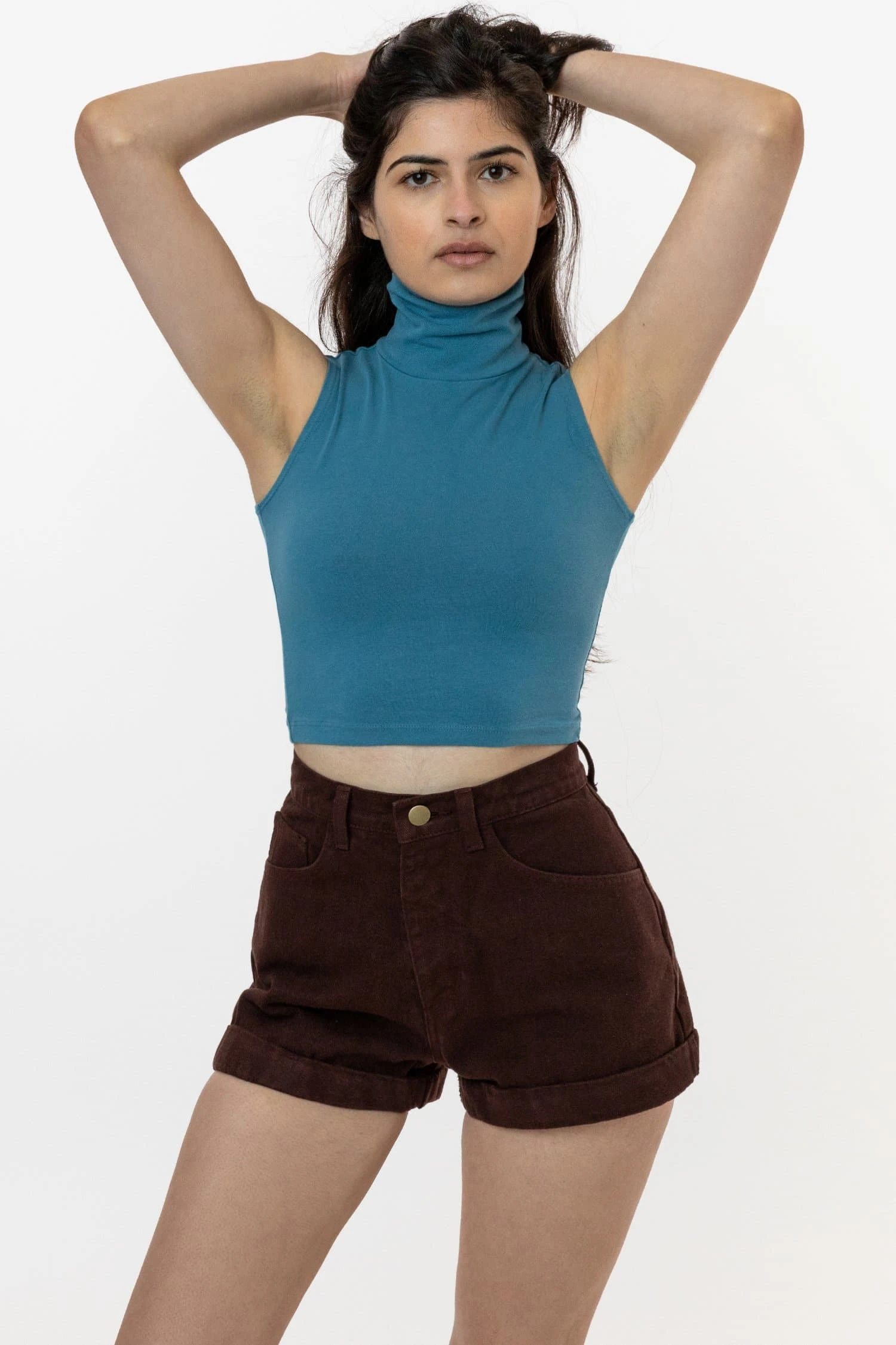 83073GD - Garment Dye Sleeveless Turtleneck Crop Top 8 83073GD - Garment Dye Sleeveless Turtleneck Crop Top - Image 8