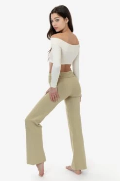 83074GD - Cotton Spandex Long Sleeve Off Shoulder Crop Top -Tops Zone 83074GD FB 3f