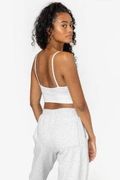 83076GD - Crossover Wrap Crop Top -Tops Zone 83076 WHITE 1