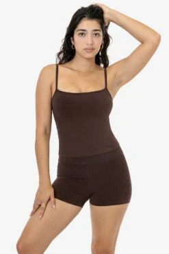 8320GD - Garment Dye Spaghetti Tank Camisole -Tops Zone 8320GD 8319GD CHOCOLATE BRITTANY 1k