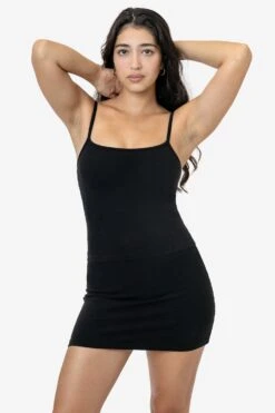 8320GD - Garment Dye Spaghetti Tank Camisole -Tops Zone 8320GD 8384GD BLACK BRITTANY 1k