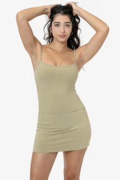 8320GD - Garment Dye Spaghetti Tank Camisole -Tops Zone 8320GD 8384GD ECRU BRITTANY 1k