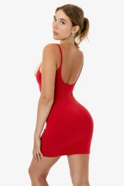83601GD - Garment Dye Spaghetti Mini Dress -Tops Zone 83601GD CLASSICRED 3