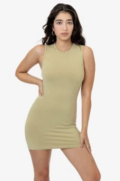 83665GD - Garment Dye Sleeveless Crewneck Mini Dress