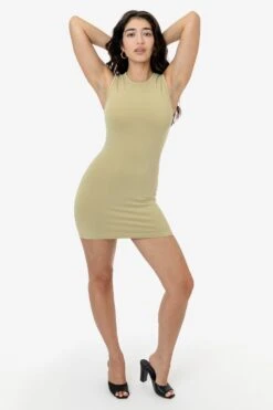 83665GD - Garment Dye Sleeveless Crewneck Mini Dress -Tops Zone 83665GD BRITTANY F 2