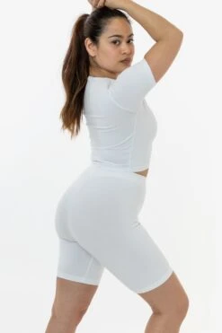 8382GD - Garment Dye Bike Shorts -Tops Zone 8382 white