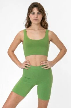 8382GD - Garment Dye Bike Shorts -Tops Zone 8382gd celerygreen