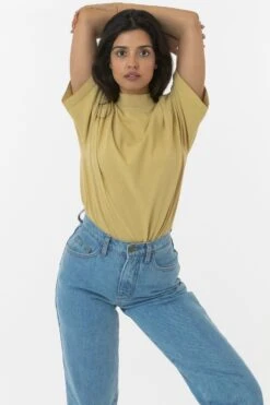 1825GD Unisex - Oversized Short Sleeve High Mockneck T-shirt -Tops Zone 8 3c9401c2 0c68 4612 9b55 8e82eef0d0bd