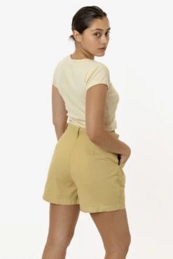 RCT372 - Cotton Twill Pleated Short -Tops Zone ADRIANASTAND7