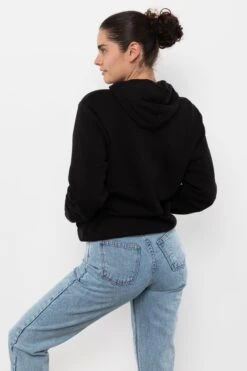 F98 - 50/50 Dropped Shoulder Pullover Hoodie -Tops Zone F98 Black4