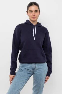 F98 - 50/50 Dropped Shoulder Pullover Hoodie -Tops Zone F98 Navy4