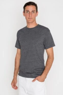 FF01 Unisex - Poly-Cotton Crew Neck T-Shirt 25 FF01 Unisex - Poly-Cotton Crew Neck T-Shirt -Tops Zone FF01 heatherblack 4214a0c4 fc04 47af b3c7 03e6f2054d52