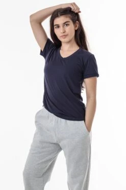 FF3001 - Short Sleeve Cotton-Poly T-Shirt -Tops Zone FF3001 navy