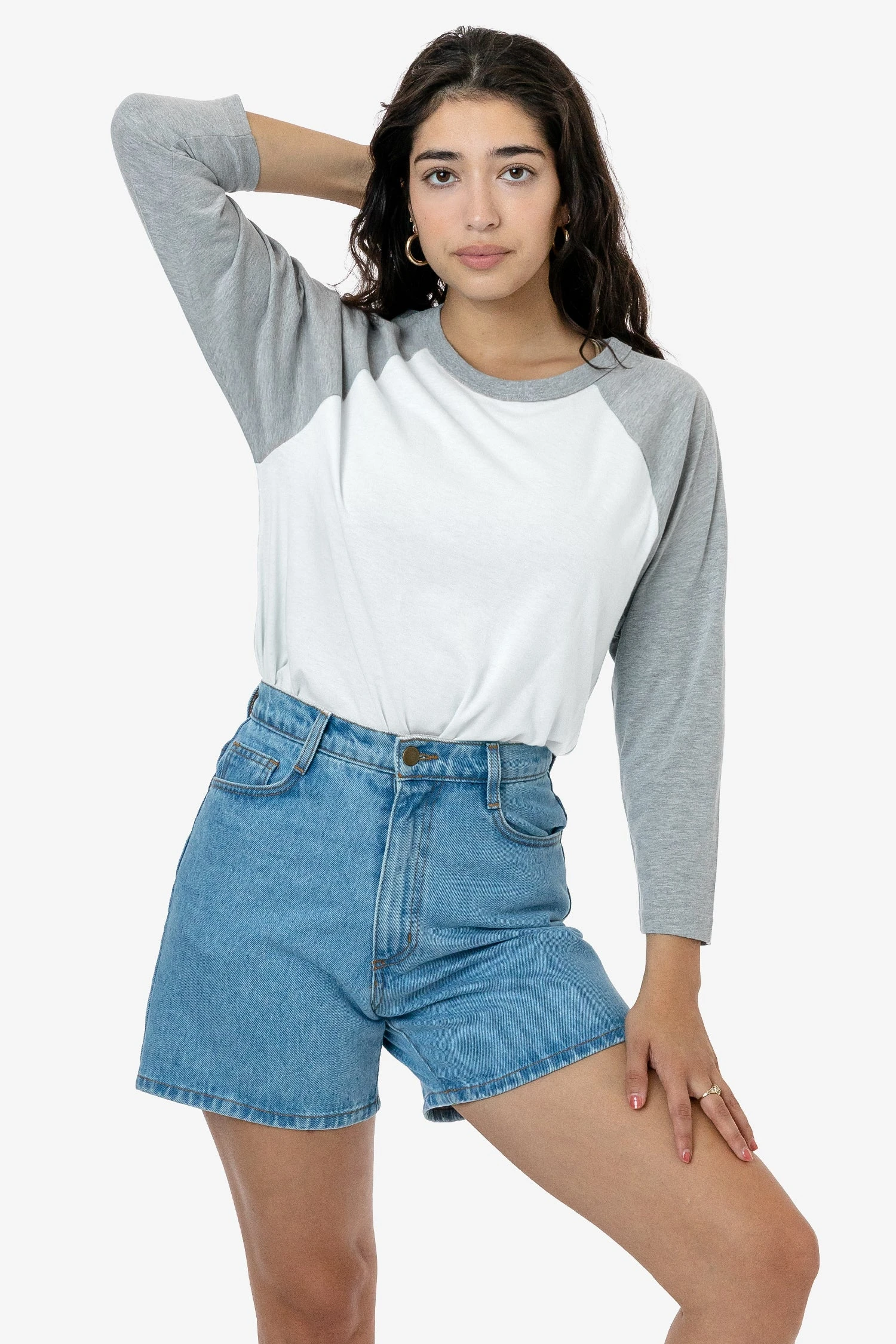 FF53 - 3/4 Sleeve Poly Cotton Raglan 13 FF53 - 3/4 Sleeve Poly Cotton Raglan - Image 13