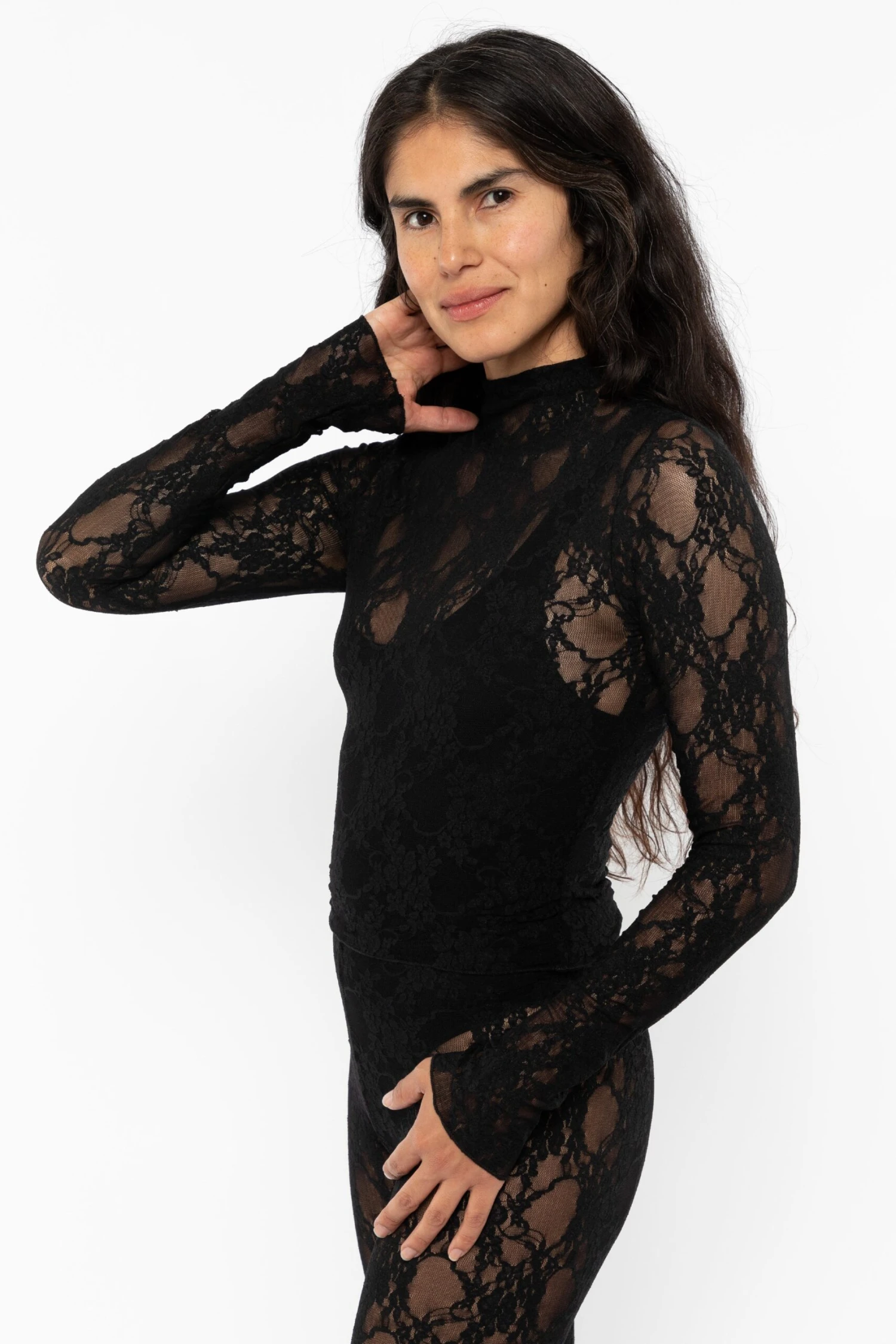 FNS306 - Floral Lace Long Sleeve Top 5 FNS306 - Floral Lace Long Sleeve Top - Image 5