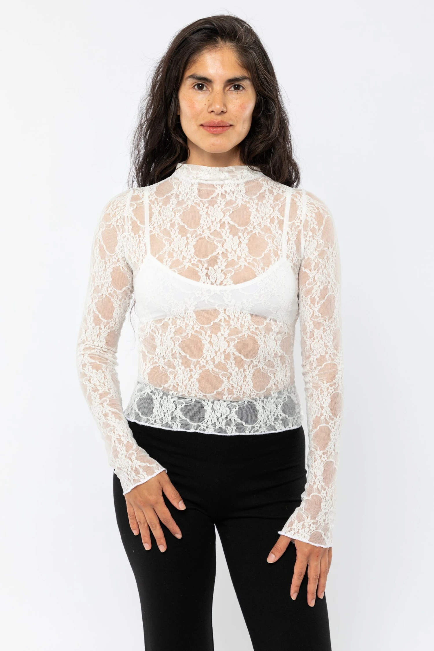 FNS306 - Floral Lace Long Sleeve Top 7 FNS306 - Floral Lace Long Sleeve Top - Image 7