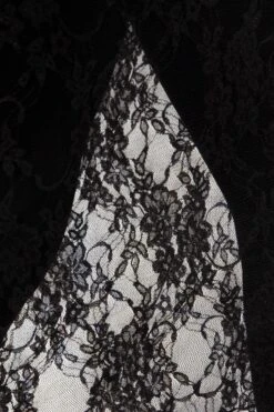 FNS301 - Floral Lace Pencil Skirt -Tops Zone FNS301 Black4