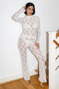 FNS306 - Floral Lace Long Sleeve Top 17 FNS306 - Floral Lace Long Sleeve Top -Tops Zone FNS306 FNS300 web crop