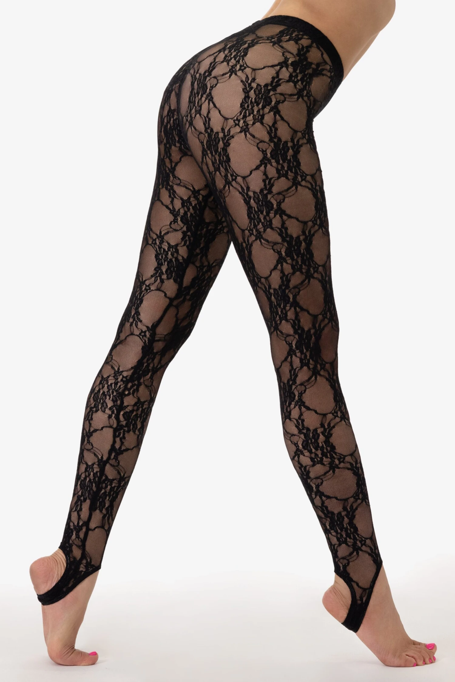 FNS3269 - Floral Lace Stirrup Legging 2 FNS3269 - Floral Lace Stirrup Legging - Image 2