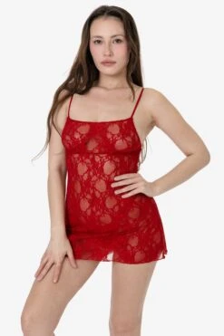 FNS338 - Floral Lace Ruched Chemise -Tops Zone FNS338 MORELLO 1