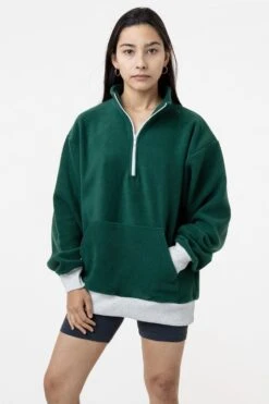 PF408 - Polar Fleece Half Zip Pullover -Tops Zone Forestr