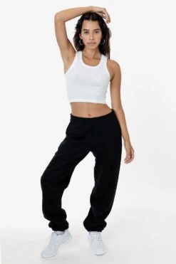 HF04 - Heavy Fleece Sweatpants (Piece Dye) -Tops Zone HF 04 BLACK W1