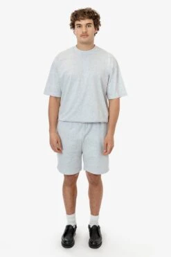 HF02 - Heavy Fleece Sweat Short (Piece Dye) -Tops Zone HF02 ASH M2