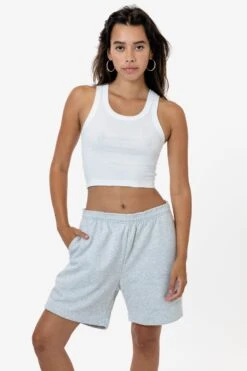 HF02 - Heavy Fleece Sweat Short (Piece Dye) -Tops Zone HF02 ASH W