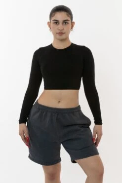 HF02 - Heavy Fleece Sweat Short (Garment Dye) -Tops Zone HF02GD DOLPHINBLUE W