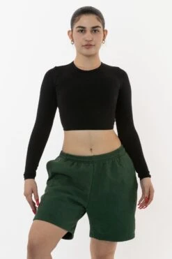 HF02 - Heavy Fleece Sweat Short (Garment Dye) -Tops Zone HF02GD IVY W2