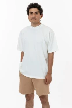HF02 - Heavy Fleece Sweat Short (Garment Dye) -Tops Zone HF02GD KHAKI M