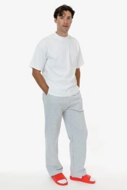 HF05 - Heavy Fleece Wide Leg Sweatpants (Piece Dye) -Tops Zone HF05 Ash M Var.2