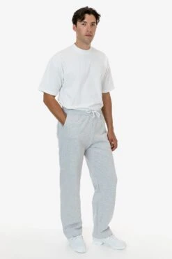 HF05 - Heavy Fleece Wide Leg Sweatpants (Piece Dye) -Tops Zone HF05 Ash M Var.4