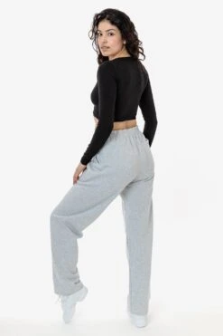 HF05 - Heavy Fleece Wide Leg Sweatpants (Piece Dye) -Tops Zone HF05 Ash W Var.3