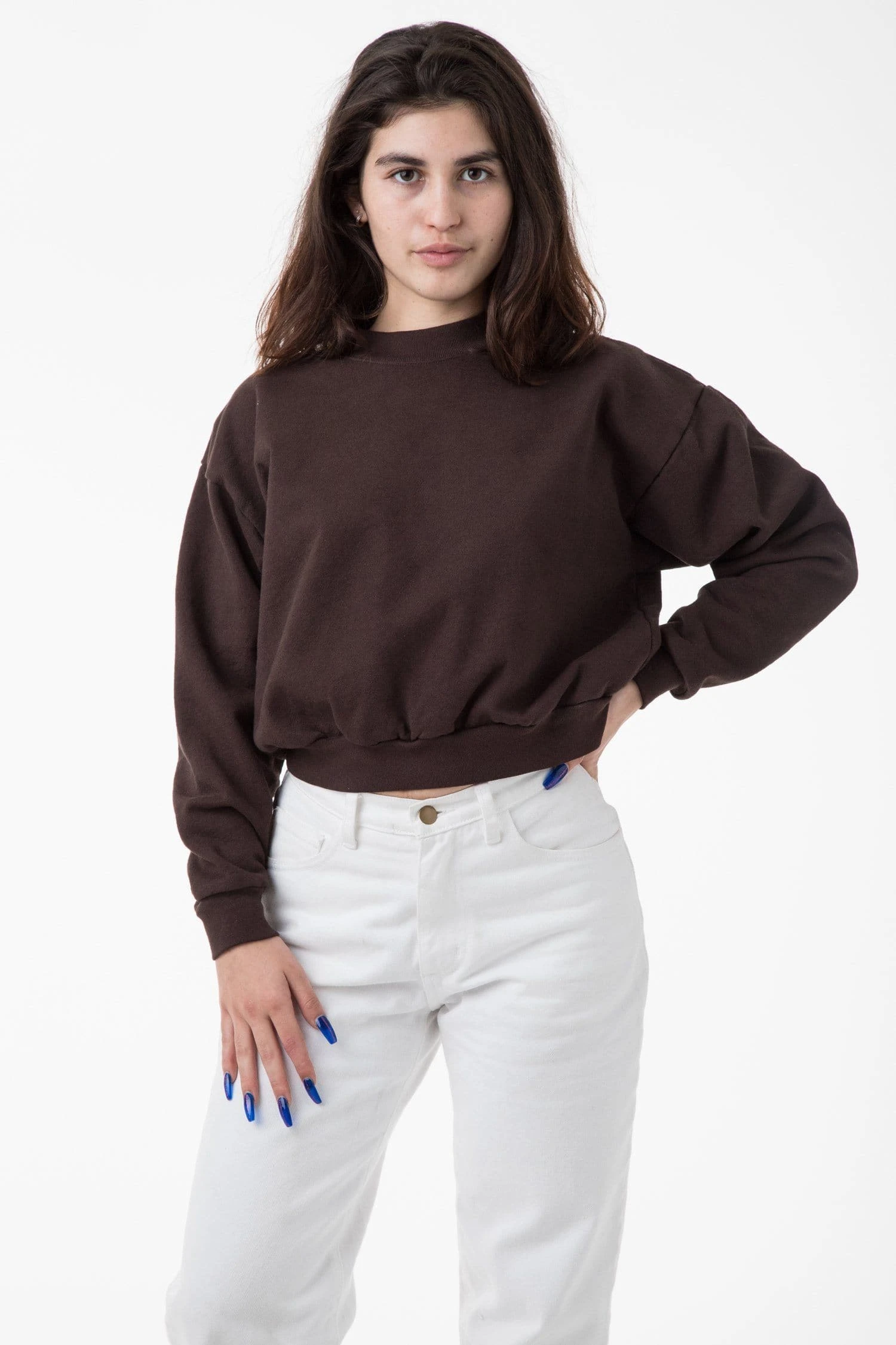HF06 - Heavy Fleece Cropped Mock Neck Pullover (Garment Dye) 8 HF06 - Heavy Fleece Cropped Mock Neck Pullover (Garment Dye) - Image 8