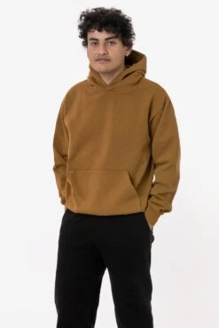 HF09 - Heavy Fleece Hoodie (Garment Dye) -Tops Zone HF09GD BRASS M