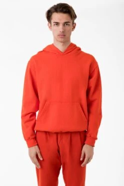 HF09 - Heavy Fleece Hoodie (Garment Dye 2) -Tops Zone HF09GD BRIGHTORANGE M