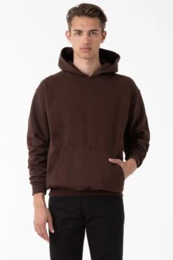 HF09 - Heavy Fleece Hoodie (Garment Dye) -Tops Zone HF09GD CHOCOLATE M