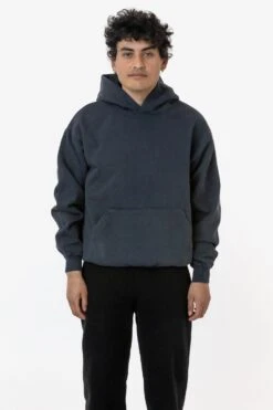 HF09 - Heavy Fleece Hoodie (Garment Dye 2) -Tops Zone HF09GD DOLPHINBLUE M