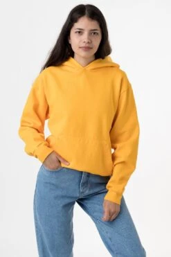 HF09 - Heavy Fleece Hoodie (Garment Dye 2) -Tops Zone HF09GD GOLD W